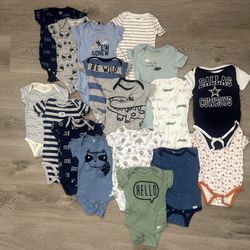 6-9M Baby Boy Clothing Bundle ( 42 Pieces) | Gerber, Cat & Jack, Carters, More | Gently Used
