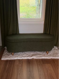 green storage bench
