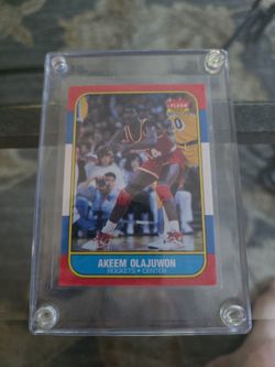 1986 Fleer Akeem Olajuwom Rookie card