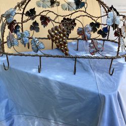 $125-Beautiful Large Vintage Iron Farmhaus Hanging Iron Rack/ Check Out Our Other Listings 