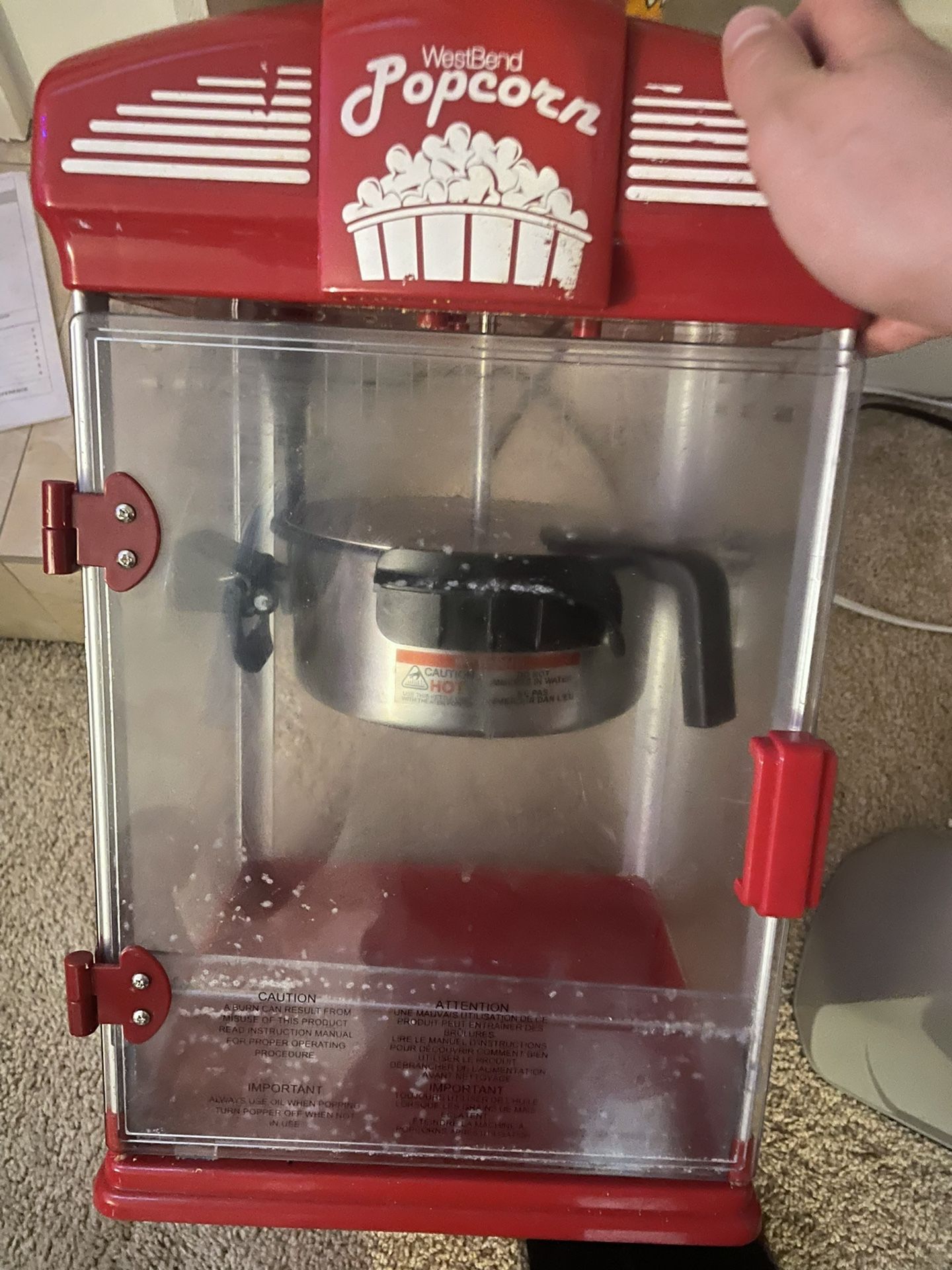 WestBend Popcorn Machine! Light-mid Use Comes With All Pieces Pictured