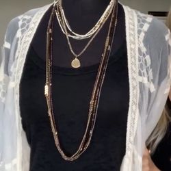 Stunning Multi Strand Transformable Necklace – NEW in Box