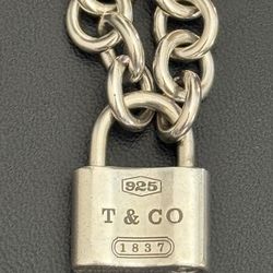 Tiffany & Co. Sterling Silver 1837 Padlock Necklace