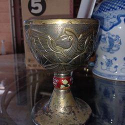 Engraved 3.5Ib Inner Cup Sterling Silver Goblet