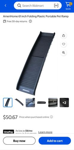 AmeriHome 61 inch Folding Plastic Portable Pet Ramp