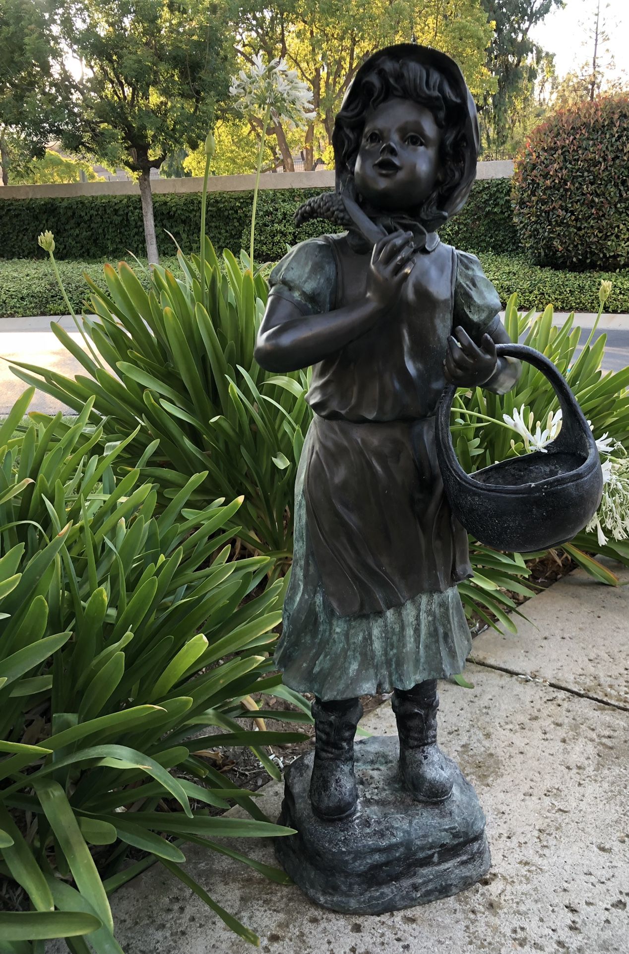 Bronze Statue Harvest Girl