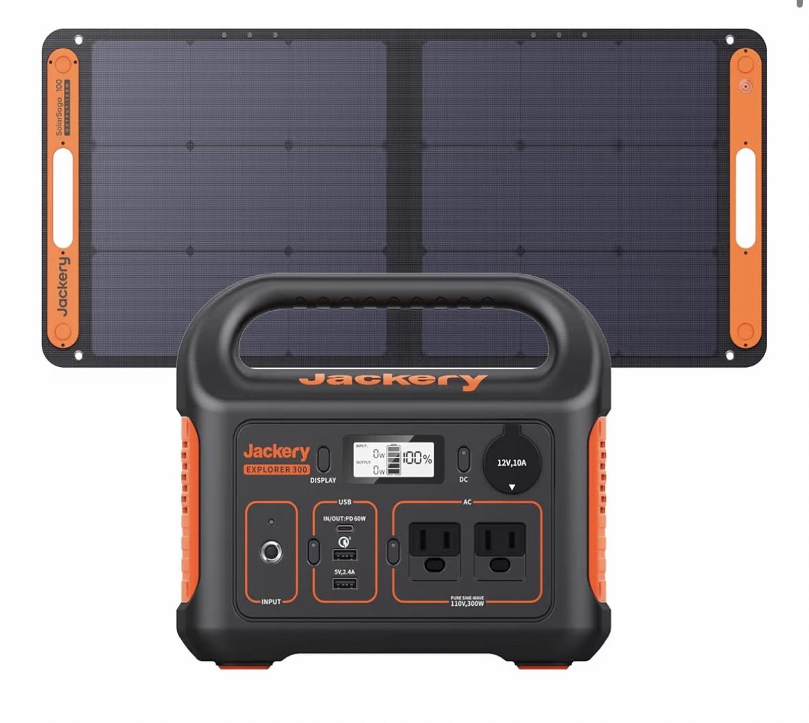 Portable Battery + Solar Panel Set $250
