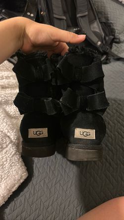 Black Uggs Boots Double Bow Black Uggs