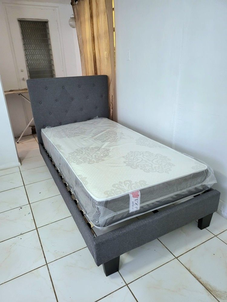 NEW TWIN SIZE SET MATTRESS AND BOX SPRING-2PCS