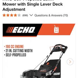 21 in. 190 cc Briggs lawn movers