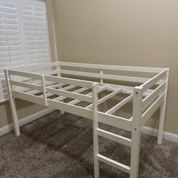 Twin Size Bunk Bed In White