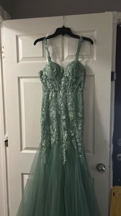Teal green dress