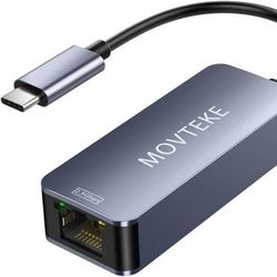 new USB C to Ethernet Adapter - 2.5Gbps Type C Ethernet to USB C [Thunderbolt 3/4 Compatible] - Aluminum Portable USB C to RJ45 Ethernet Adapter for L
