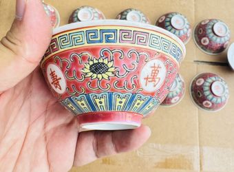 9cm Chinese small tea bowls No.3