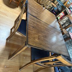 Brown Table And Chairs