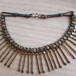 Boho Retro Tribal  Metal Spiked Necklace