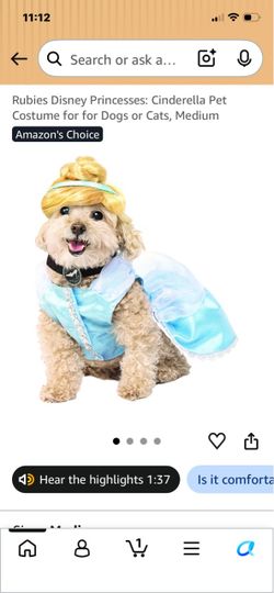 NEW DOG DISNEY PRINCESS DRESS SIZE SMALL