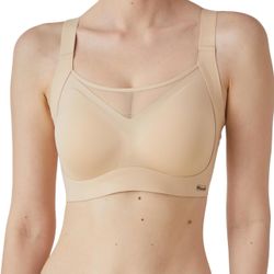 Women's Wirefree T-Shirt Bras, Full Cup, Deep V Mesh Push Up, Set of 3