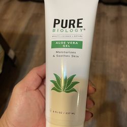 Pure Biology Organic Aloe Vera Gel Cools Moisturizes 
