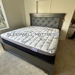 King Bed Frame With Mattress 
