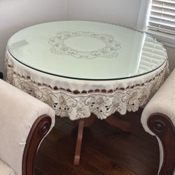 42 Inches Round Dining Table  With half Inch Glass