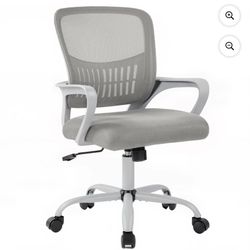 edx Desk Chair with Ergonomic Lumbar Support for Home, Office, Bedroom, 250lbs, Grey
