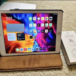 Apple iPad Pro 9.7 32GB WiF, Leather New Case, Charger Included