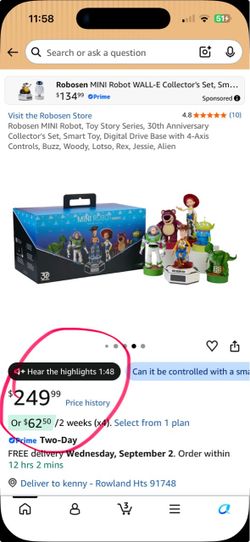 Robosen Mini Robot Toy Story