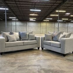 New Gray Sofa And Loveseat