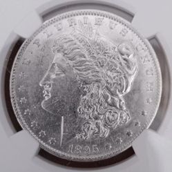 1895-O MORGAN SILVER DOLLAR $1 ALMOST UNCIRCULATED COIN
