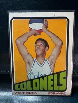 1972-73 Topps basketball card featuring Walt Simon of the Kentucky Colonels.