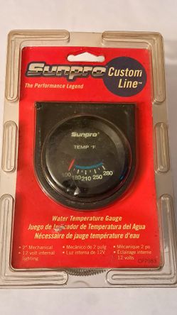 Sunpro 2" Mechanical Water Temperature Gauge NOS