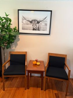 Set of 2 Wood Armchairs – $120 for Both