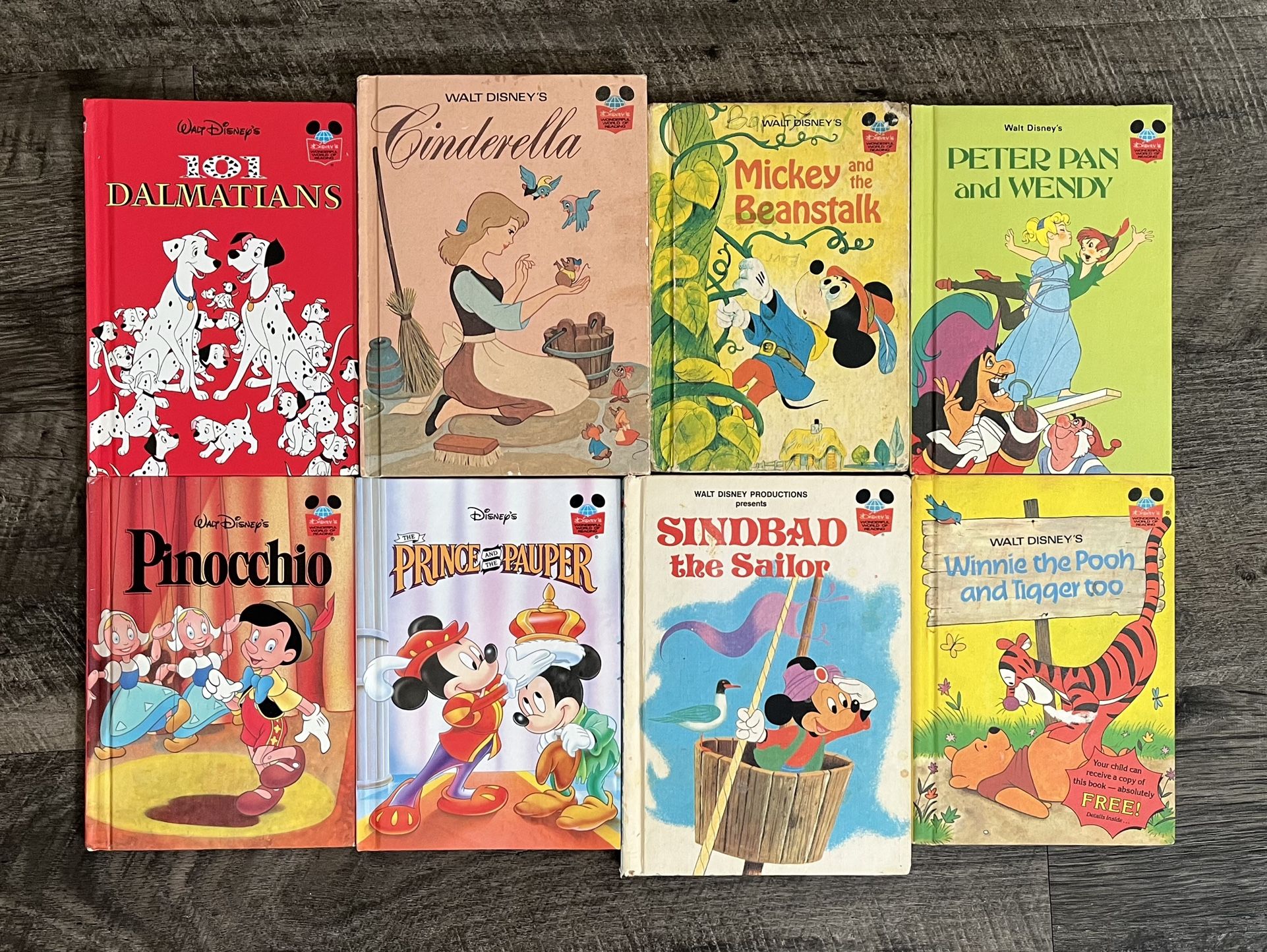 Disney Wonderful World of Reading ~Lot of 8 Hardcover Books~