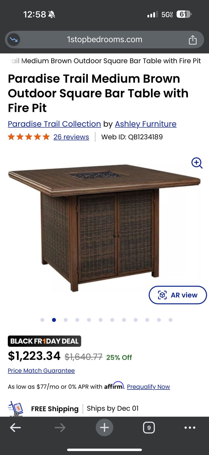 Fire Pit 🔥Patio Table