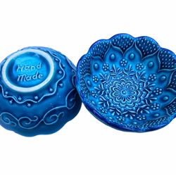 Hand-Made Mediterranean Ceramic Bowls (Set of 6)