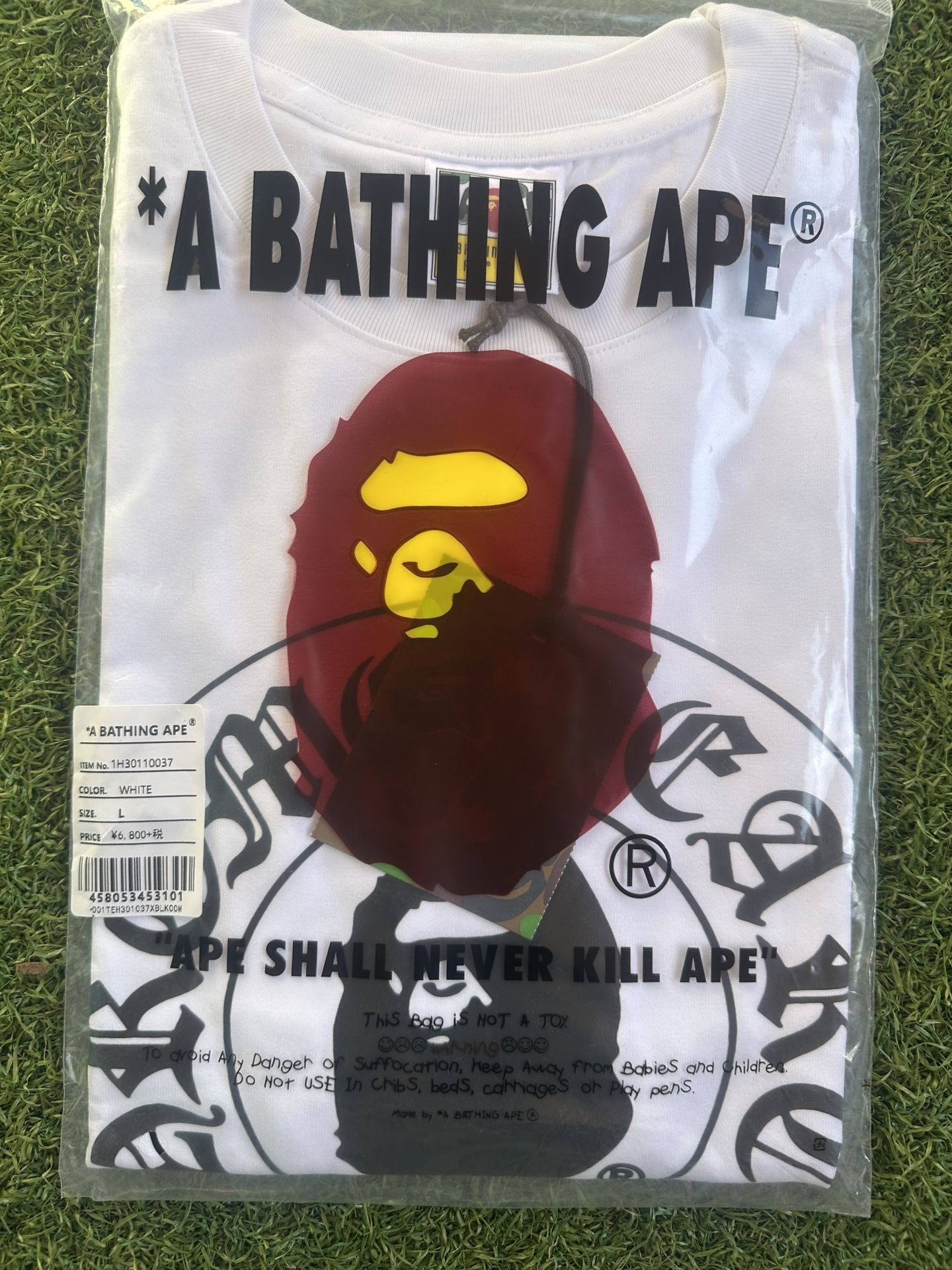 White Chrome Hearts Bape T Shirt Large