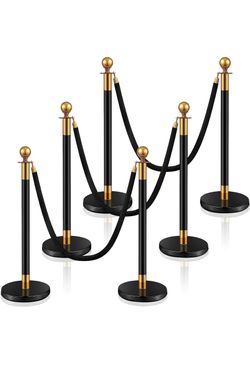6 Stations w/  Velver Ropes