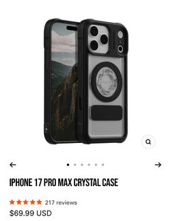 iPhone 17 Pro Max Crystal Case