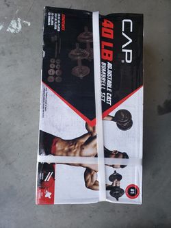 Adjustable cast dumbbell set