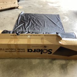 SOLERA SLIDE TOPPER FABRIC RV TRAILER VINYL COVER BLACK LC-039 4ft X 50ft Cheap 
