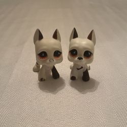 QNTY: 2 White/Brown MIX LPS Great Dane(s)