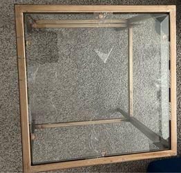 2  glass end tables $45 OBO