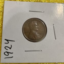 US coin 1924 Lincoln penny