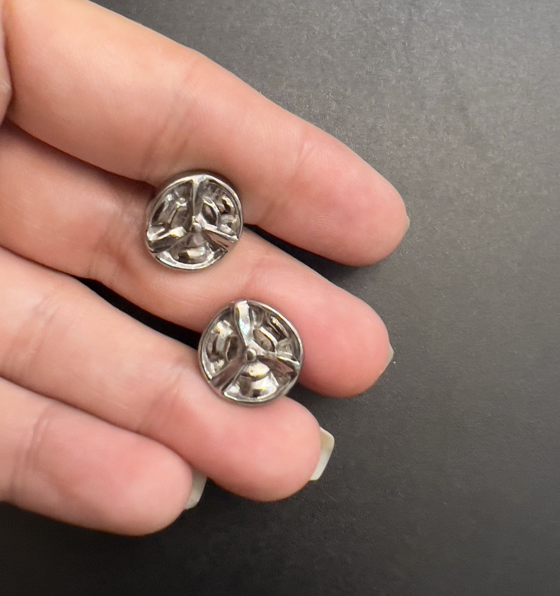 Men’s Cufflinks Dark Silver Uno De 50