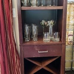 Wine Cabinet with Glassware - MUST GO! 