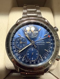 Omega Speedmaster Triple Date / Day-Date Blue Dial (Ref: 3523.80.00) – Watch, Box & Card