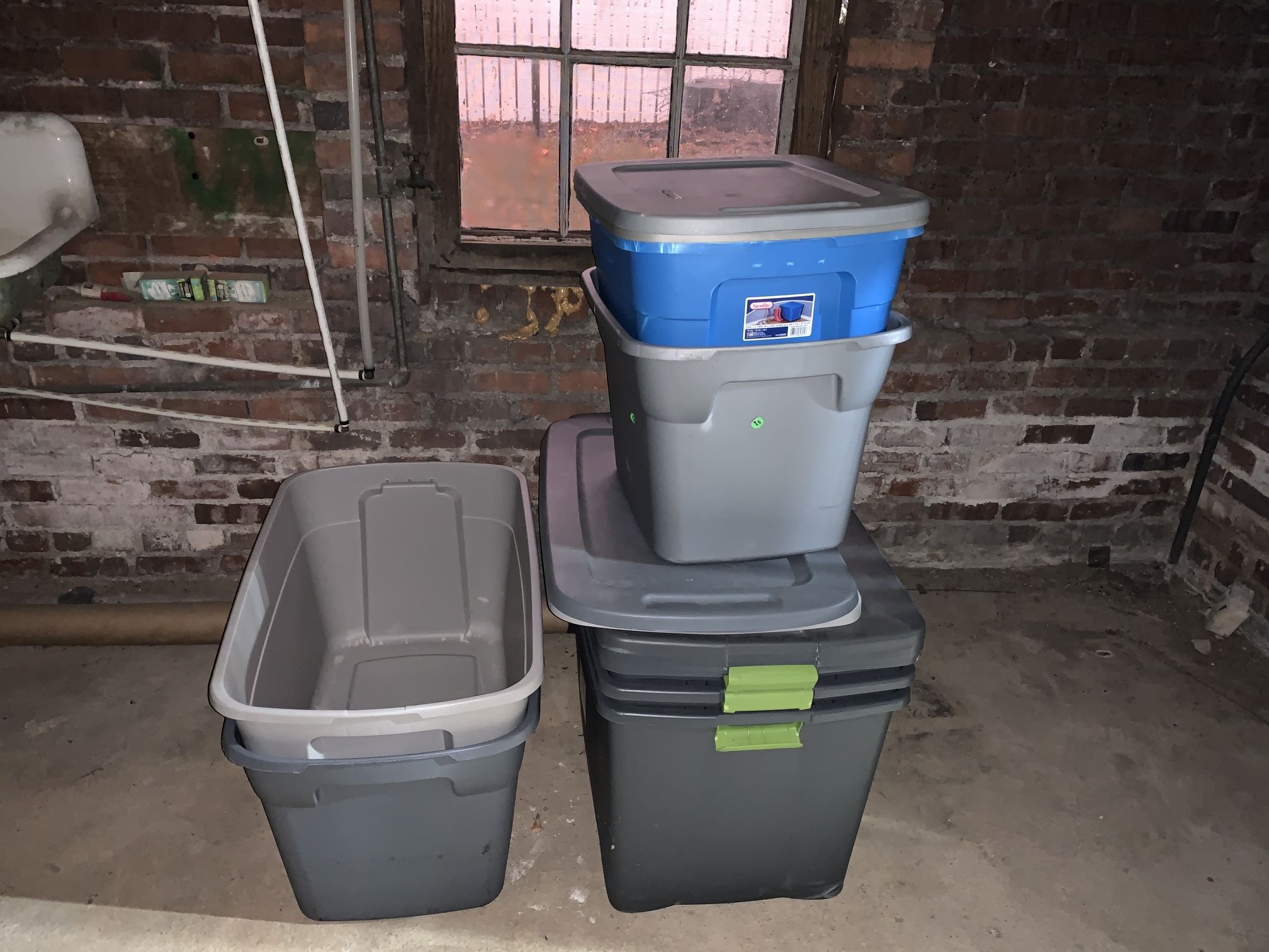 Various Size Plastic Bins
