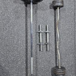 *ALL STANDARD* Free weight bar, Ez Curl bar, and Dumbells [READ FULL DESCRIPTION]