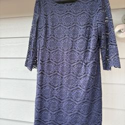 Classic Navy Lace Dress
